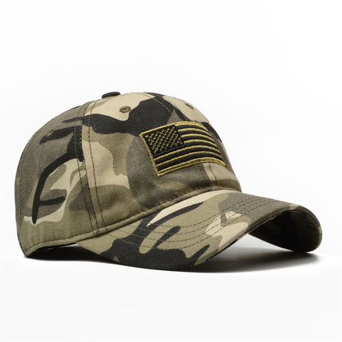 Load image into Gallery viewer, Camouflage Men&#39;s Caps Outdoor Military Women&#39;s Baseball Cap Flag Camo Army Hat Snapback Adjustable Gorras Hombre
