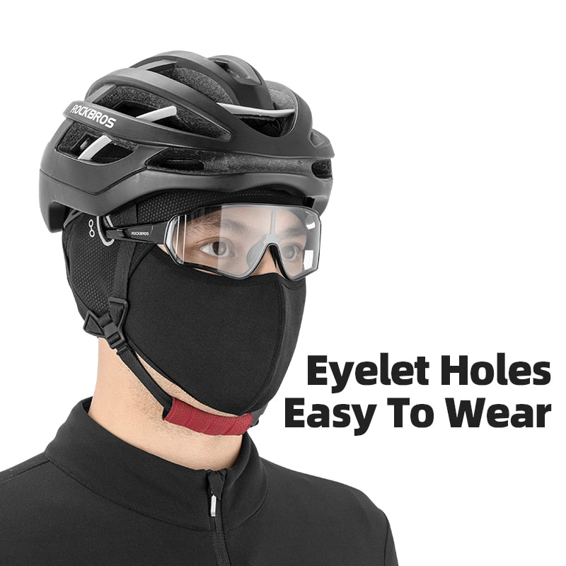 Winter Caps Bike Balaclava Bicycle Cap Glasses Hole   Bandana Sports Running Headband Windproof Riding Keep warm Mask