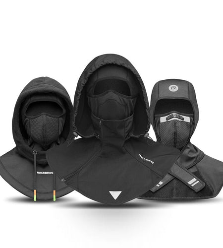 Winter Cycling Face Mask Women Men Hood Balaclava Warm Windproof Ski Mask Fleece Double Layer Motorcycle Scooter Mask