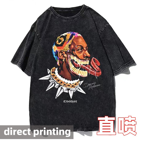 Load image into Gallery viewer, Vintage Washed Tshirts Anime T Shirt  direct printing
