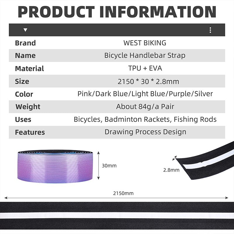 Cycling Handlebar Tape Anti-Slip Road Bicycle Bike Bar Tape Brushed Texture Lightweight Racing Bike Accessories