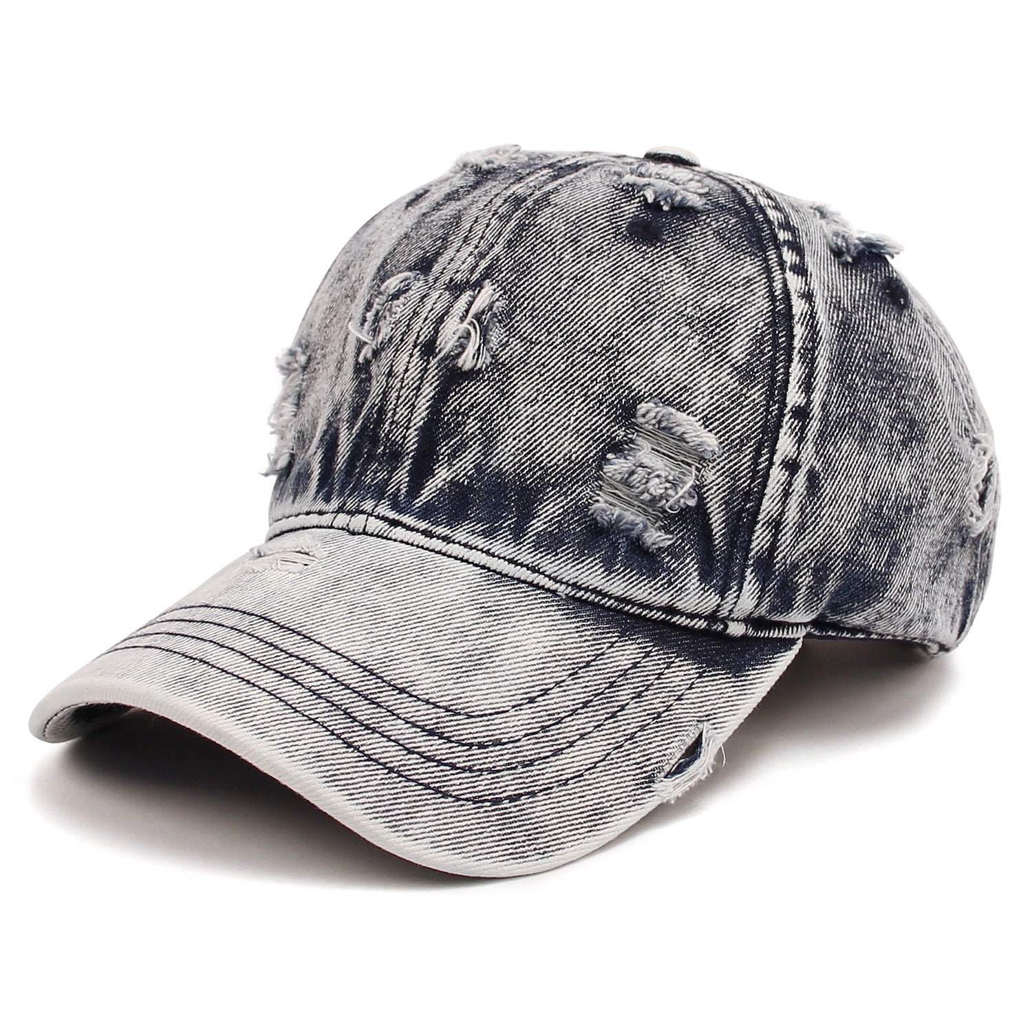 100% Washed Denim Hole star Baseball cap Snapback Hats Autumn Summer fishing Hat for Men Women Caps Casquette hats Gorras