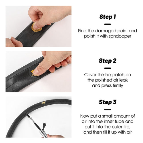 Load image into Gallery viewer, Portable Bicycle Inner Tire Patch Colorful Tire Puncture Repair Kits MTB Road Bike Glue Free Fast Tire Repair Tools
