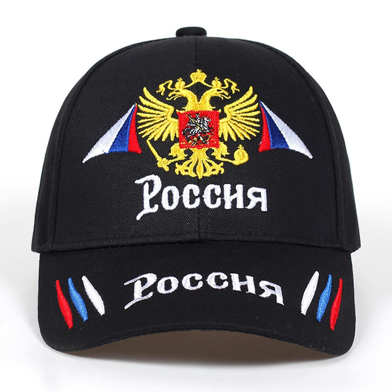 Russian Baseball Cap Cotton snapback Caps Gold double-headed eagle embroidery Adjustable Hip Hop Hat Sun Hats Trucker Hats