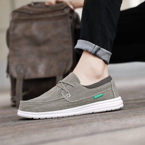 Load image into Gallery viewer, Summer Men&#39;s Canvas Shoes Comfortable Soft Men&#39;s Shoes Breathable Men Vulcanized Shoes Slip Wear Men&#39;s Casual Flat Shoes
