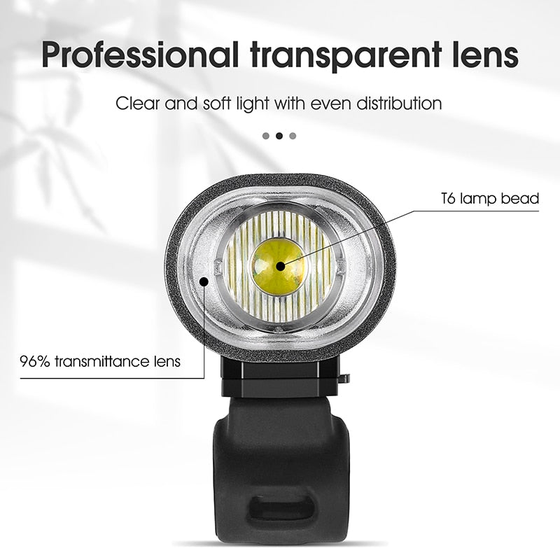 Rainproof Bike Light Front Lamp USB Rechargeable MTB Road Bicycle Cycling Headlight LED Flashlight Bike Accessories