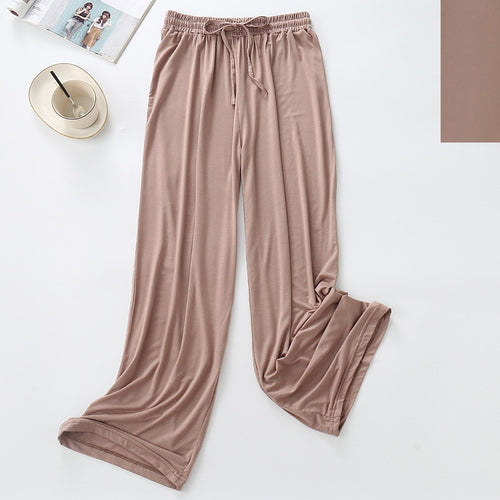 Load image into Gallery viewer, Summer Women&#39;s Pajamas Pants Super Soft Modal Viscose Sleepwear Solid Colors Casual Leisure Homewear Pants Comfortable
