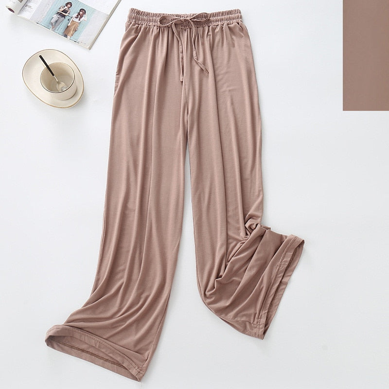 Summer Women's Pajamas Pants Super Soft Modal Viscose Sleepwear Solid Colors Casual Leisure Homewear Pants Comfortable