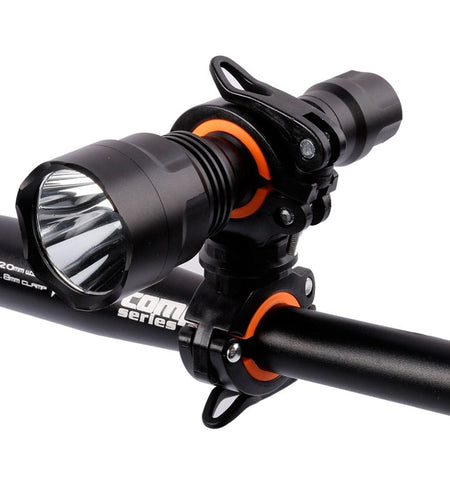 Bicycle Rotating Light Double Holder LED Front Flashlight Pump Lamp Handlebar Seatpost MTB Bike Cycling Light Holder