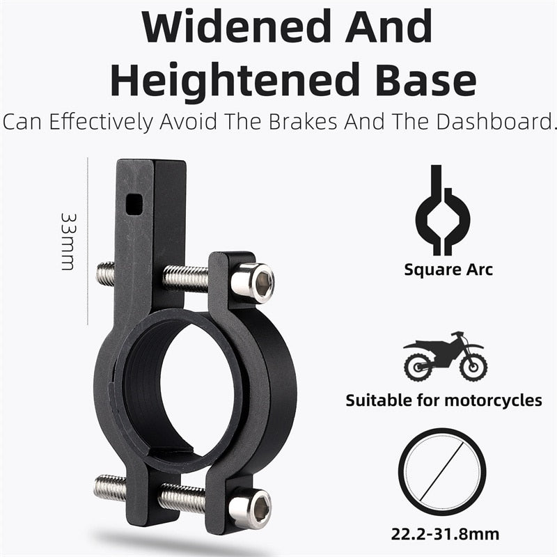 Phone Holder Motorcycle Electric Scooter Cellphone Stand Aluminum Alloy CNC Smart Phone Bracket Bicycle Accessories