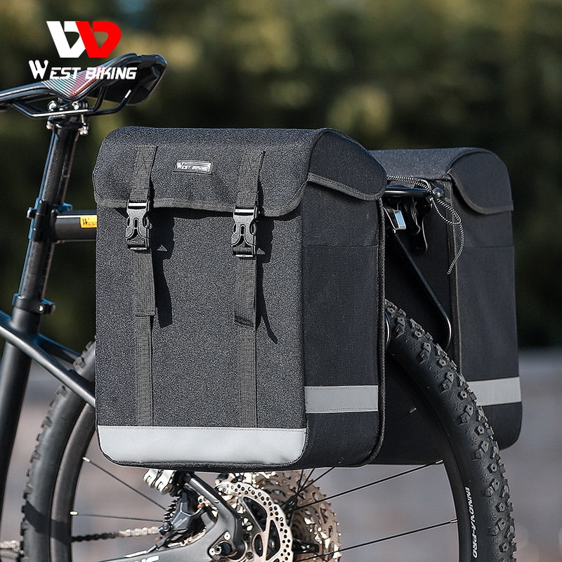 33L Large Capacity Cycling Pannier Double Side Bike Trunk Bag MTB Road Bicycle Travel Luggage Carrier Pack Bag