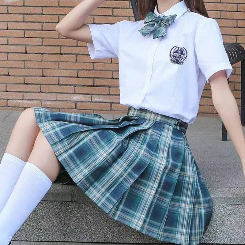 Plaid Women Pleated Skirt Bow Knot Summer High Waist Preppy Girls Dance Mini Skirt Cute A Line Harajuku Sexy Japan Faldas