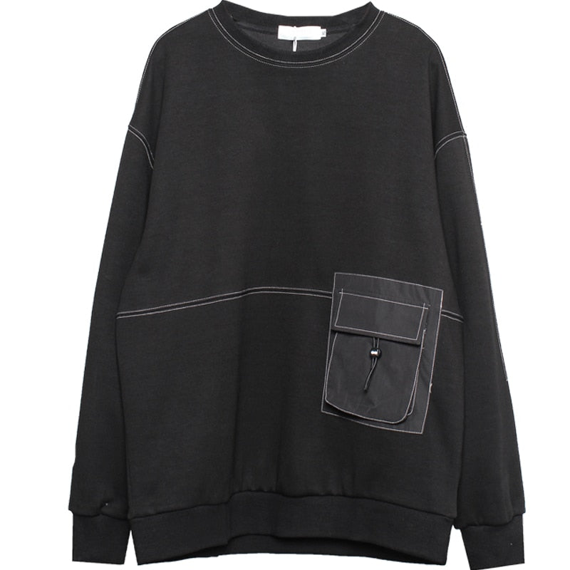 Men Sweatshirt Hip Hop Streetwear Vintage O-Neck Pullover Fashion Harajuku Sweat Shirt Tops Men Clothing