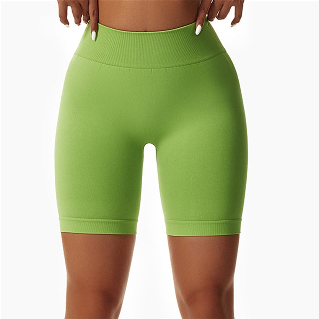 S - XL 7 Colors Seamless Yoga Shorts Gym Sport Shorts Butt Lift High Waist Shorts For Women Breathable Fitness Sportwear A088S