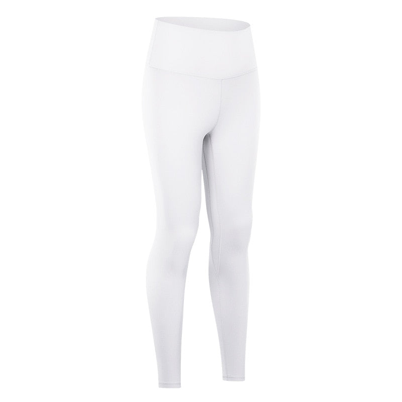 Yoga Pants With Pocket Women Buttery Soft Bare White Workout Gym High Waist Fitness Tights Sport Leggings