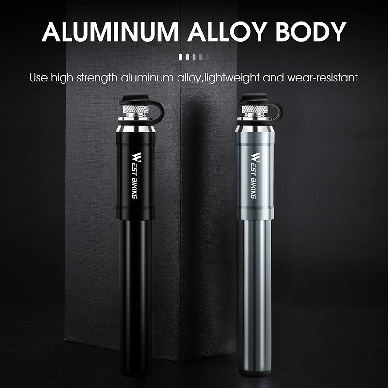 Portable Bicycle Pump High Pressure With Hose MTB Mountain Road Bike Schrader Presta Valve Alloy Cycling Inflator