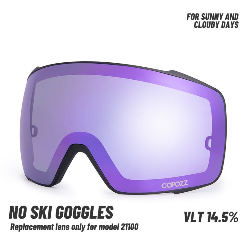 21100 Ski Goggles Magnetic Replacement Lenses Non-polarized