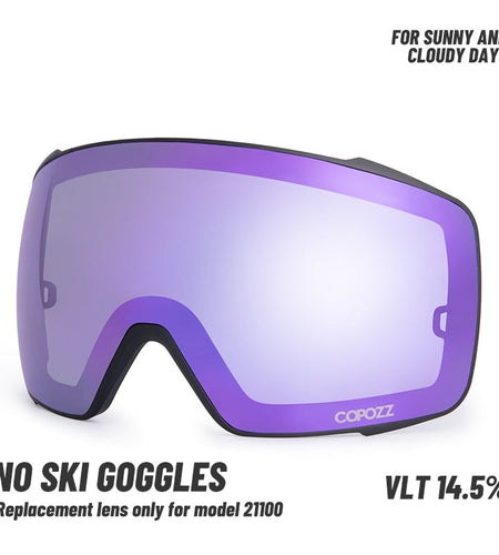 21100 Ski Goggles Magnetic Replacement Lenses Non-polarized