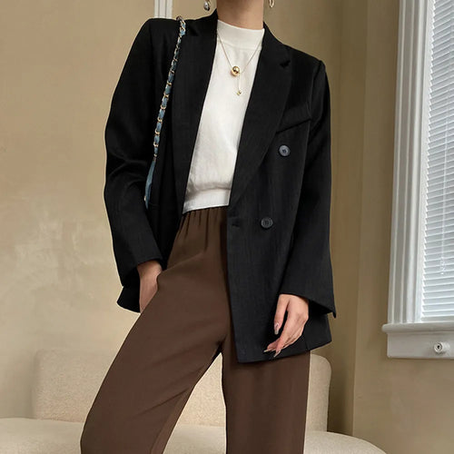 Load image into Gallery viewer, Solid Patchwork Button Blazers For Women Notched Collar Long Sleeve Slim Blazer Female Fashion Clothing
