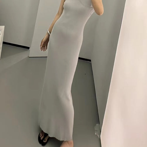 Load image into Gallery viewer, Minimalist Crisscross Dresses For Women Round Neck Sleeevless High Waist Hollow Out Slim Dress Female Fashion
