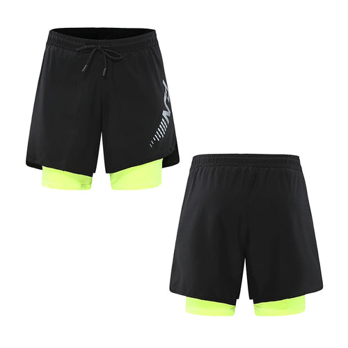 Load image into Gallery viewer, Men&#39;s Running Shorts Mens 2 in 1 Sports Shorts Male double-deck Quick Drying Sports men Shorts Jogging Gym Shorts men
