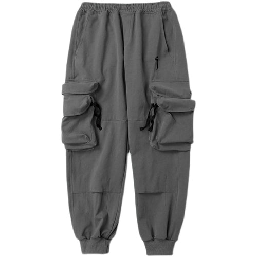 Load image into Gallery viewer, Hip Hop Cargo Pants Men Multi Pocket Function Loose Joggers Trousers Elastic Waist Fahsion Streetwear Pant WB585

