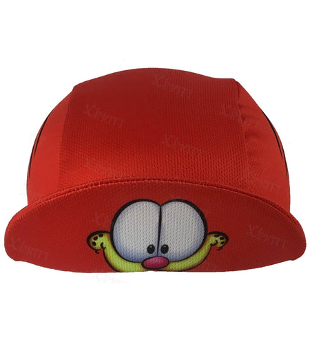 Cartoon Dashing Cat Polyester Summer Bicycle Men's Balaclava  Quick Dry Breathable Elasticity Cycling Cap Unisex