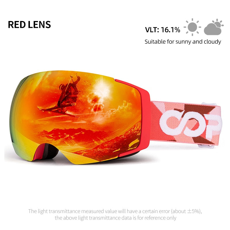 Magnetic Polarized Ski Goggles 2s Quick-Change Lens Professional Skiing Eyewear Men Women Anti-fog Snowboard Ski Glasses