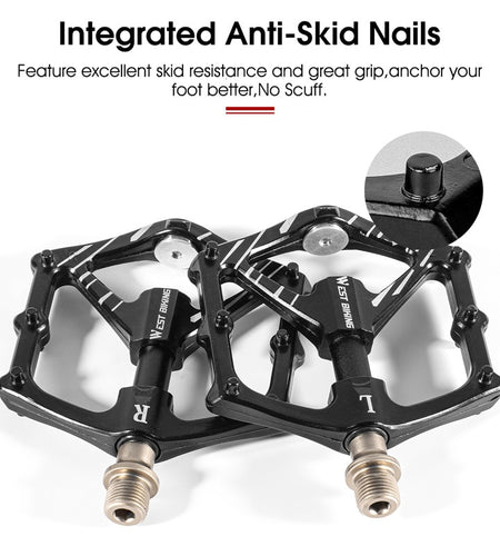 Bicycle Pedals 3 Bearings MTB Anti-slip Ultralight Aluminum Mountain Road Bike Platform Pedals Cycling Accessories
