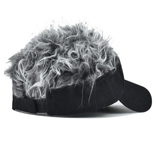 Load image into Gallery viewer, Men Women Casual Concise Sun Shade Adjustable Sun Visor Baseball Cap With Spiky Hairs Wig Baseball Hat With Spiked Wigs
