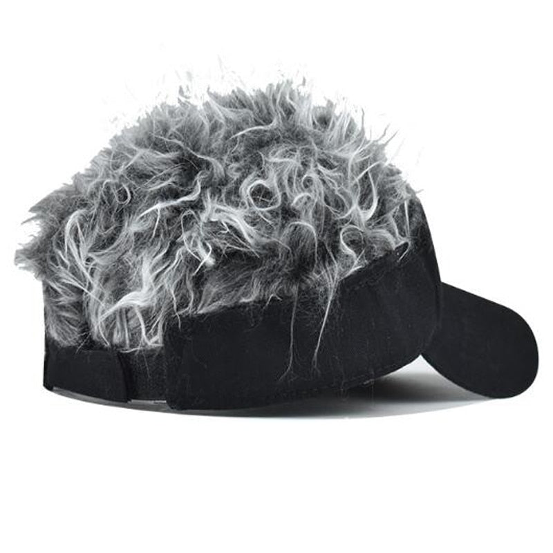 Men Women Casual Concise Sun Shade Adjustable Sun Visor Baseball Cap With Spiky Hairs Wig Baseball Hat With Spiked Wigs