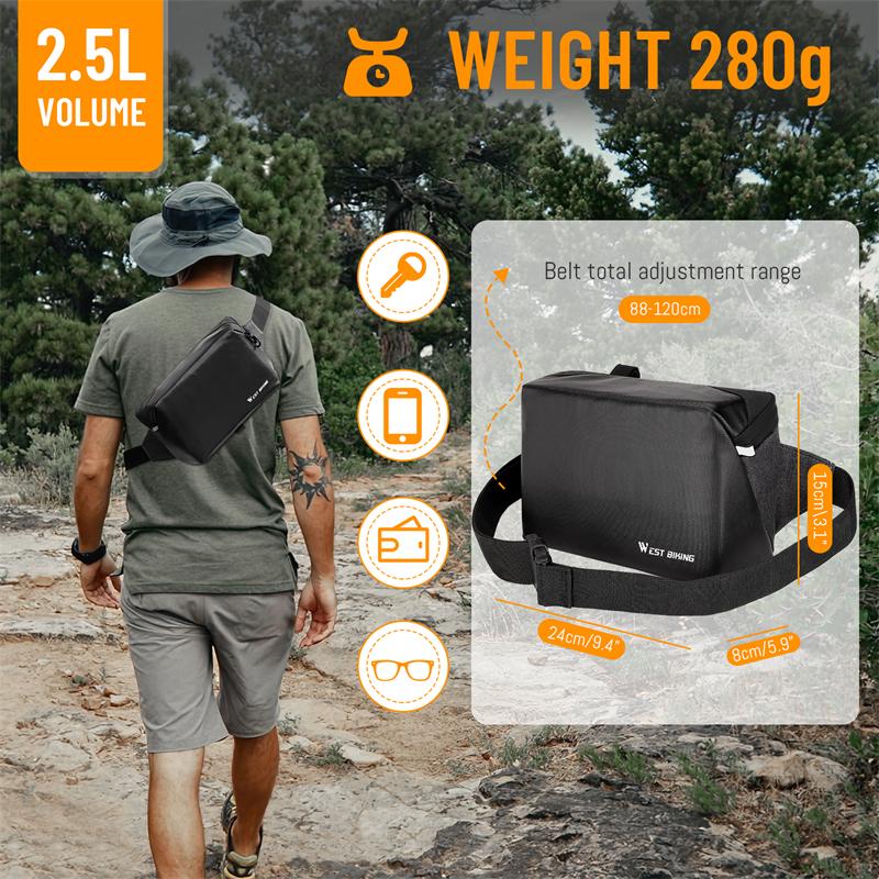 Multifunctional Bike Handlebar Bag Electric Scooter Front Pocket Shoulder Chest Bag MTB Road Cycling Accessories