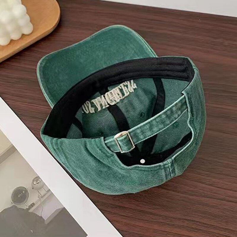 Fashion Cotton Cap For Women Letter Embroidery Kpop Baseball Cap Female Adjustable Hat Casual Leisure Streetwear Hat