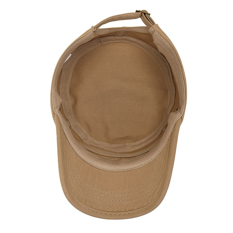 Casual Flat Caps for Men Cotton Women's Cap Military Hats Baseball Snapback Adjustable Trucker Hat Male Spring Summer