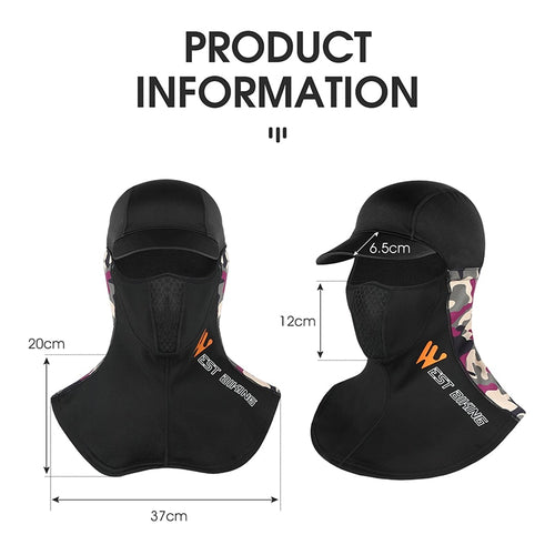 Load image into Gallery viewer, Winter Warm Cycling Cap Men Women Balaclava Sport Scarf Neck Warmer Ski Bicycle Motocycle Running Head Cap Bike Hat
