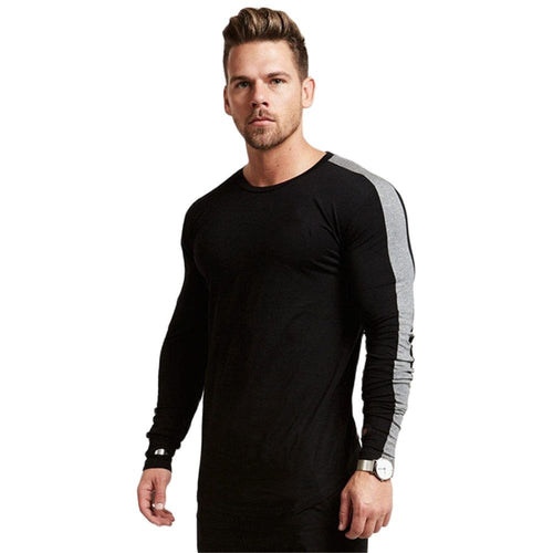 Load image into Gallery viewer, Casual Long sleeve T-shirt Men Fitness Cotton t shirt Male Gym Workout Skinny Tee shirt Tops Spring New Running Sport Clothing
