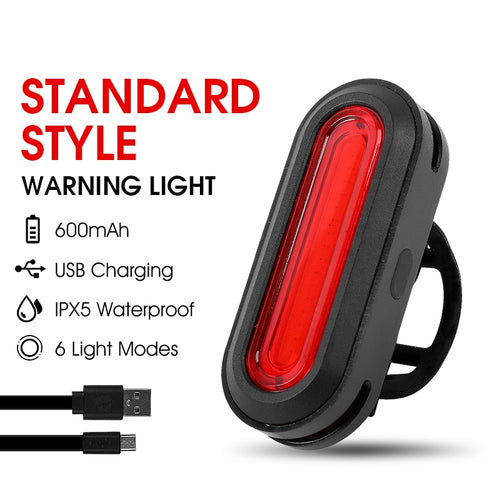 Load image into Gallery viewer, Waterproof Bicycle Rear Light USB Rechargeable Bike LED Taillight Safety Warning Helmet Bag Lamp Cycling Accessories
