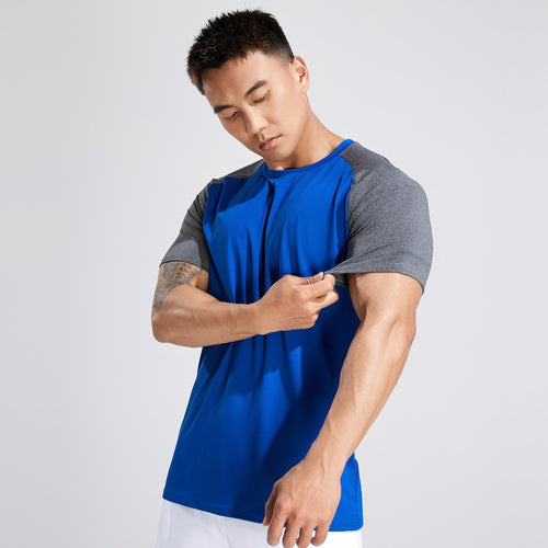 Load image into Gallery viewer, Summer Fitness Training T-shirt Men Short Sleeve Shirt Male Gym Bodybuilding Skinny Tees Tops Running Sport Quick Dry Clothing
