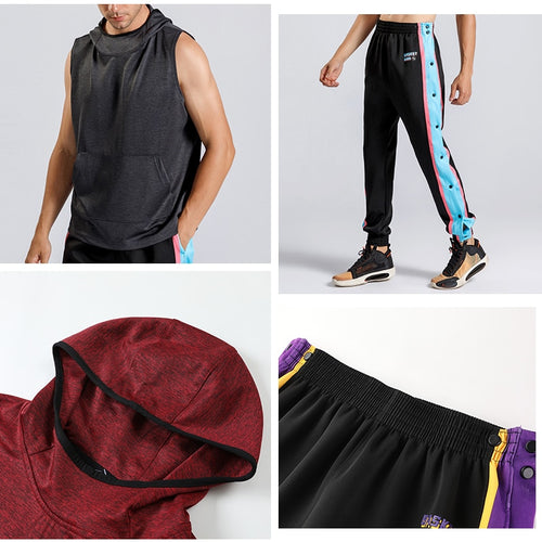 Load image into Gallery viewer, Mens Sports Sportswear Set Basketball Football Cycling Training Kits Gym Fitness Running Jogging Sweatpants Hooded Shirts Tops
