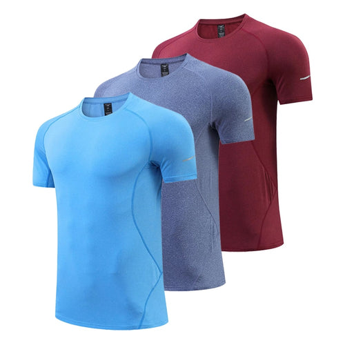 Load image into Gallery viewer, Mens Running Compression T-shirt Breathable Football Sweatshirt Tight Sportswear Fitness Short Sleeve Shirt Dry Fit Rash Guard
