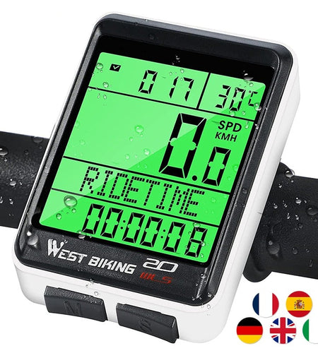 Bicycle Wireless Computer MTB Road Bike Odometer Multifunction Cycling Stopwatch Speedometer Rainproof Bike Computer