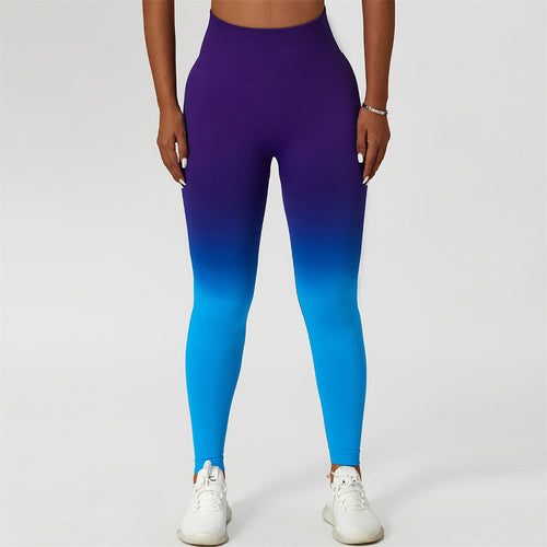 Load image into Gallery viewer, Women Yoga Pants Seamless Leggings Gradient High Waist Pants Push Up Workout Gym Running Fitness Scrunch Butt Sexy Leggings A082
