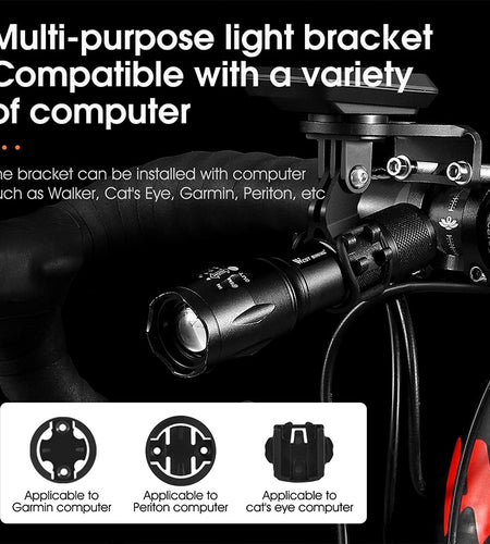 1500mAh Zoomable Bike Light Waterproof Portable Tactical Torch LED Flashlight USB Rechargeable Bicycle Cycling Front Lamp