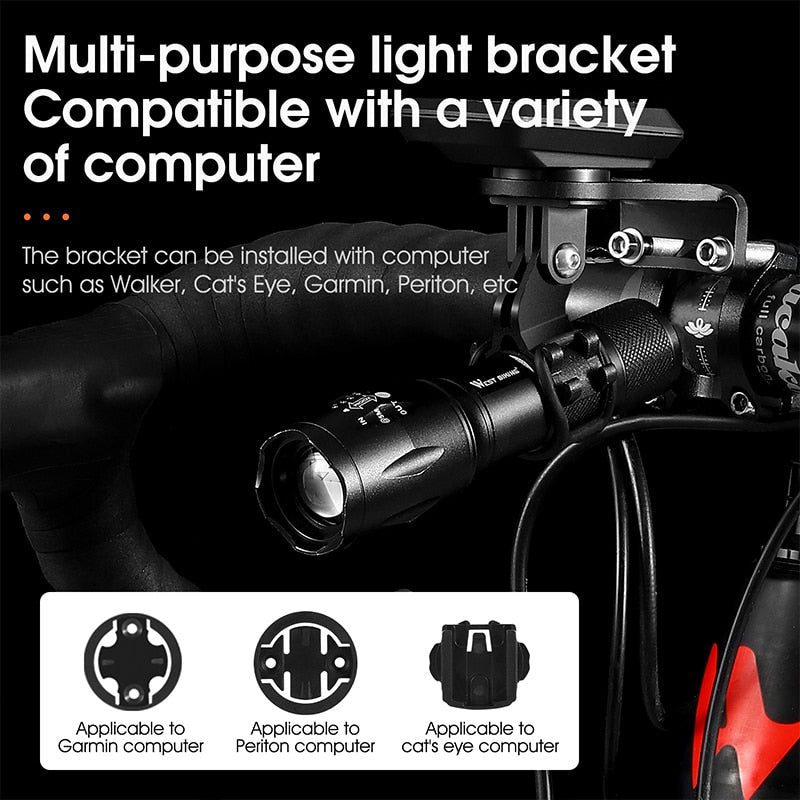 1500mAh Zoomable Bike Light Waterproof Portable Tactical Torch LED Flashlight USB Rechargeable Bicycle Cycling Front Lamp