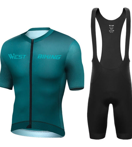 Summer Cycling Jersey Set Men Women Short Sleeve MTB Bicycle Clothing Anti-UV Pro Team Racing Uniform Sport Suit