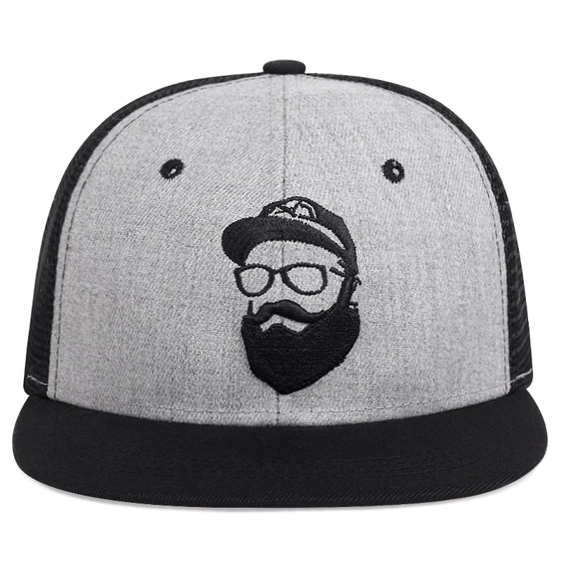 Beard old man embroidery baseball cap Fashion summer Mesh caps casual snapback Hat adjustable hip hop Hats gorras