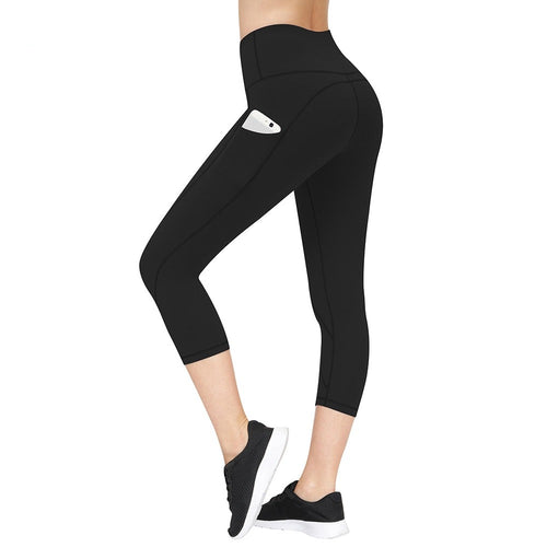 Load image into Gallery viewer, Seamless Yoga Leggings For Women Pants Pockets 2022 Black Fitness Workout Gym Tights Stretchy Solid Outdoor Sportswear
