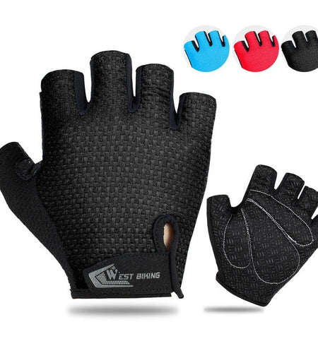 Half Finger Cycling Gloves Anti Slip Motorcycle MTB Road Bike Gloves Men Sport Fitness Bicycle Fingerless Gloves