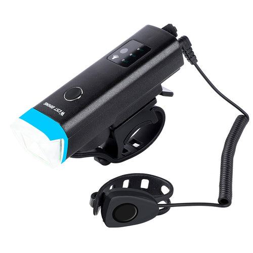 Load image into Gallery viewer, Waterproof Bicycle Front Light Smart Induction AUTO Headlight With Bike Horn USB Rechargeable LED Cycling Flashlight
