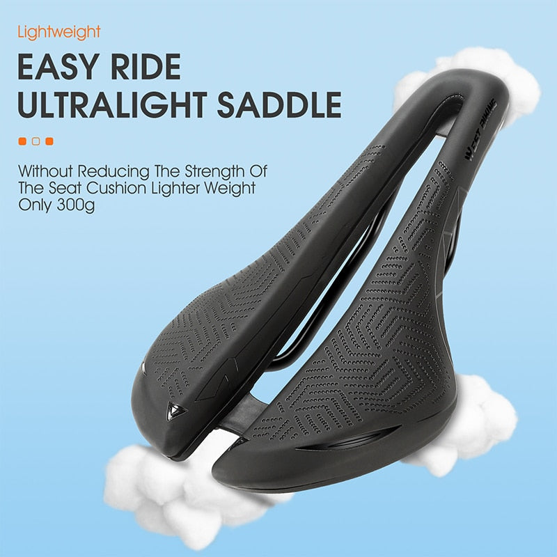 Hollow Breathable Bike Saddle MTB Road Racing Bicycle Seat Soft Men Cushion PU Waterproof Saddle Cycling Accessories